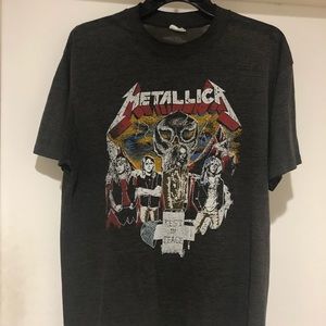 Vintage 80s Metallica lives on band shirt cliff xl